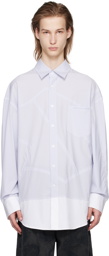 Feng Chen Wang Blue & White Patchwork Shirt