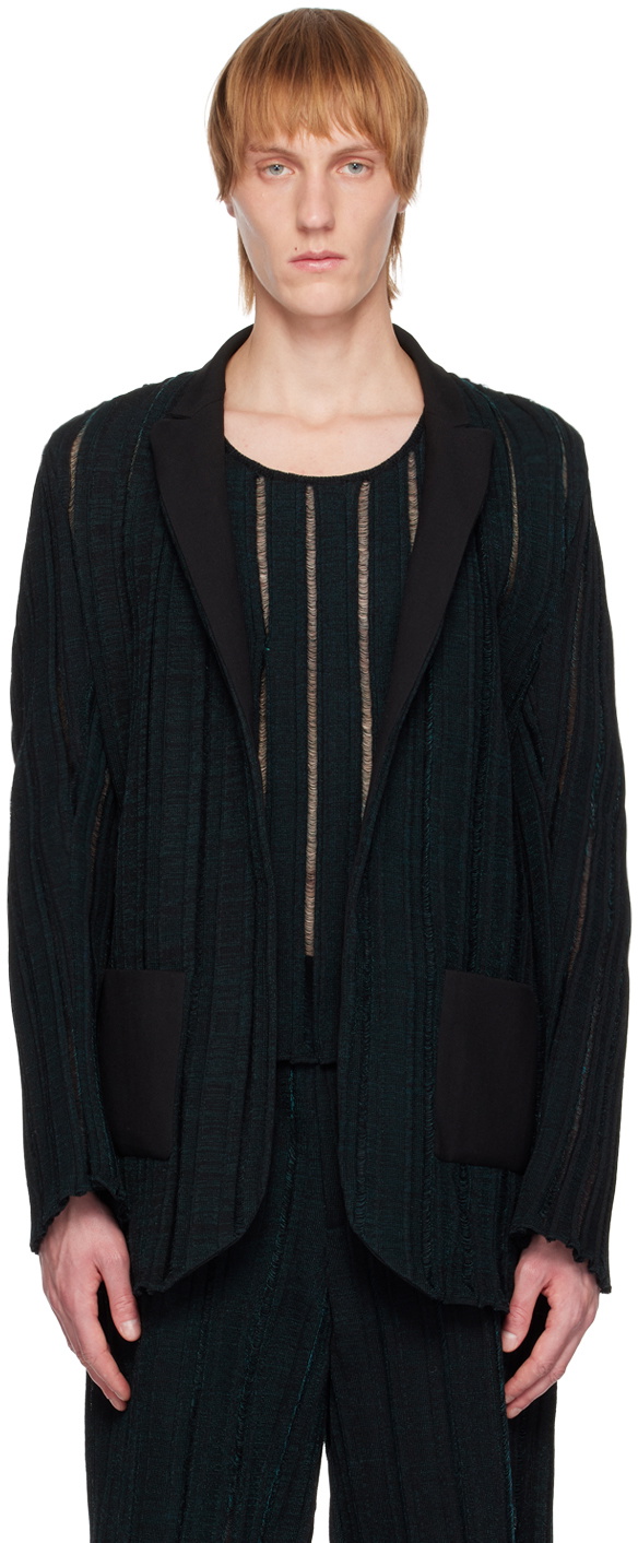 Steven Passaro SSENSE Exclusive Black Khanh Brice Nguyen Edition Blazer