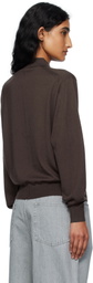6397 Brown Long Sleeve Polo