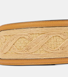 Etro Leather-trimmed canvas belt