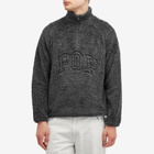 Pop Trading Company Men's Arch Logo Half Zip Fleece in Charcoal