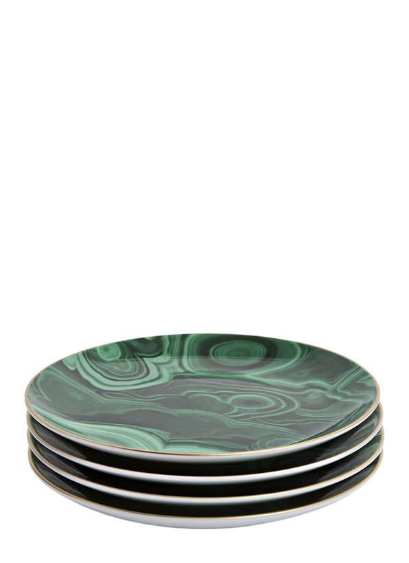 Photo: L'Objet Set-of-Four Malachite Dessert Plates