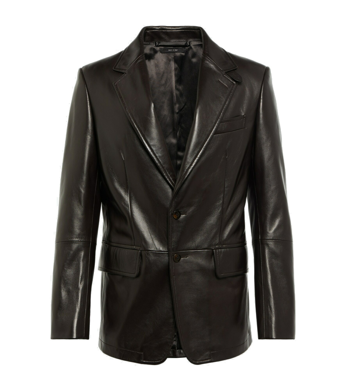 Tom Ford - Single-breasted leather blazer TOM FORD