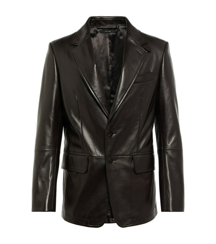 Photo: Tom Ford - Single-breasted leather blazer
