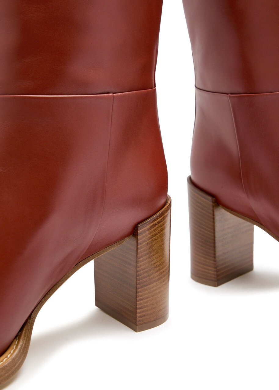 Gabriela Hearst Bocca Leather Knee-high Boots Tan