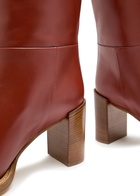 Gabriela Hearst Bocca Leather Knee-high Boots Tan