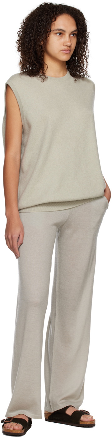 Frenckenberger Taupe Crewneck Vest
