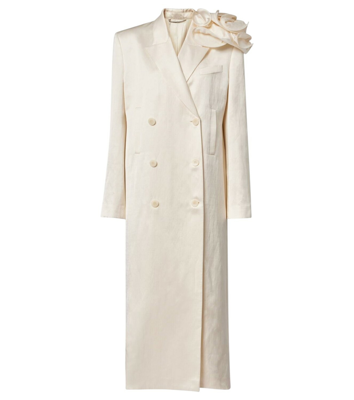 MAGDA BUTRYM - Rose Printed Silk Blend Satin Blazer Magda Butrym