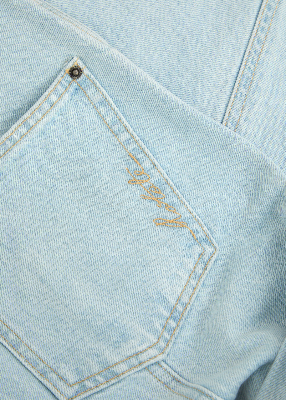 Rotate Sunday Pleated Barrel-leg Jeans Light Blue