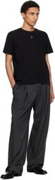 WOOYOUNGMI Black Front Logo Slim Fit T-Shirt