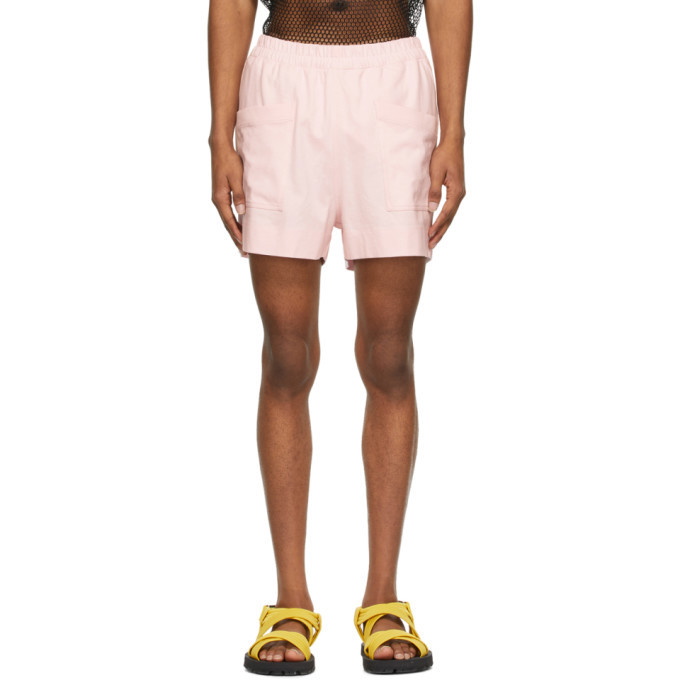 Photo: Dries Van Noten Pink Cotton Jersey Shorts