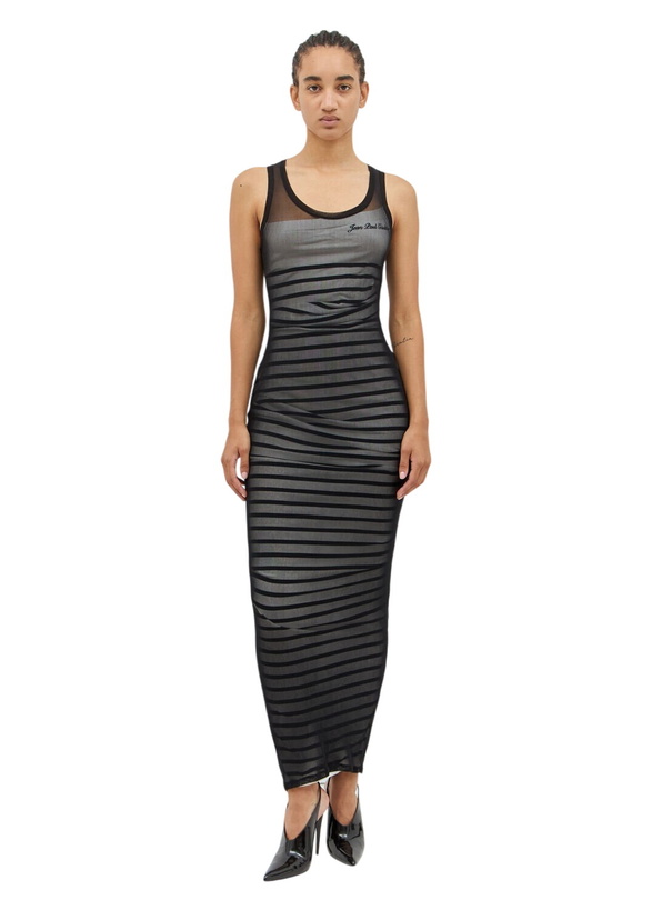 Photo: Jean Paul Gaultier Ribbed Mariniere Maxi Dress