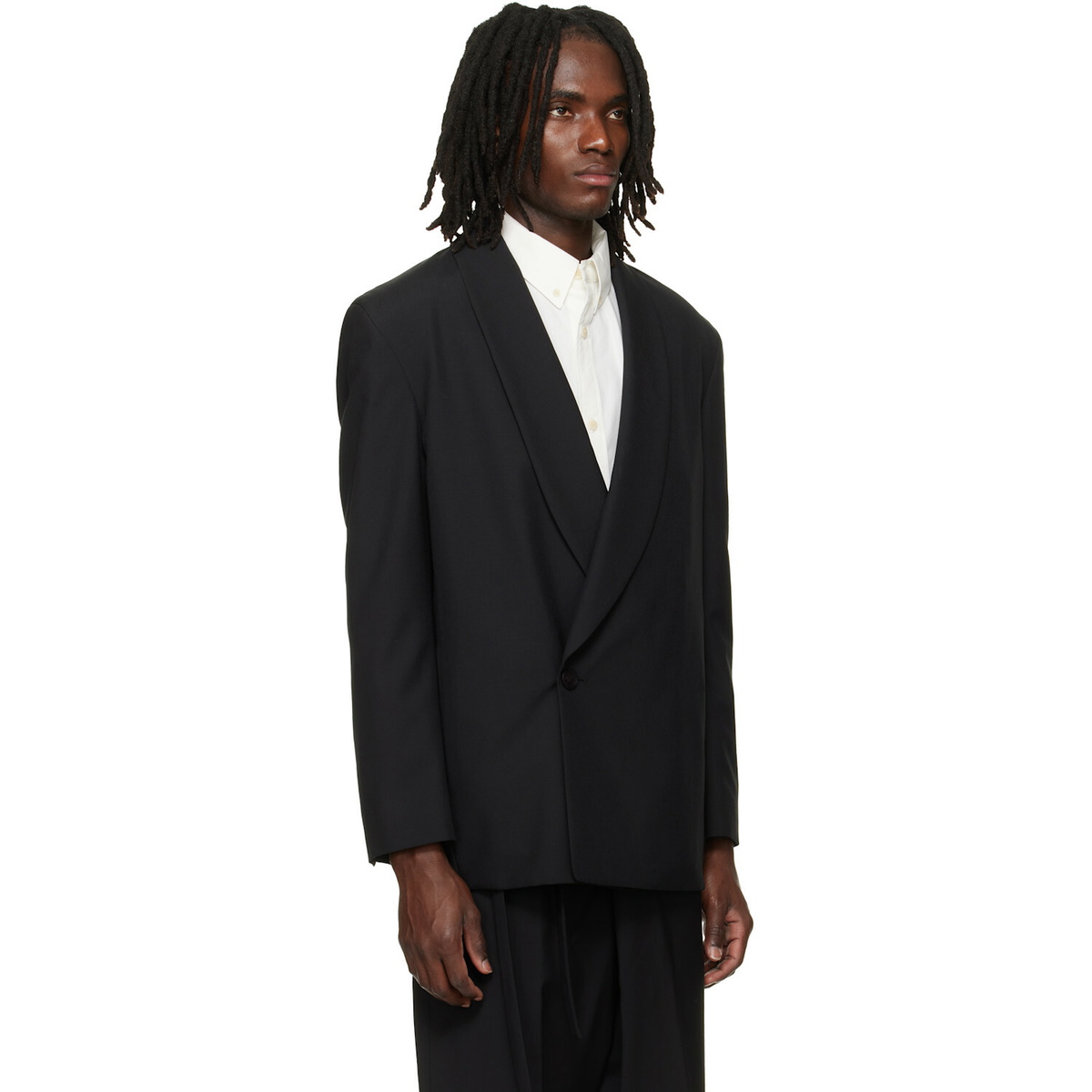 Fear of God Black Double-Breasted Shawl Collar Blazer