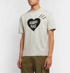 Human Made - Logo-Print Mélange Cotton-Jersey T-Shirt - Gray