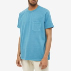 Velva Sheen Men's Pigment Dyed Pocket T-Shirt in Azure
