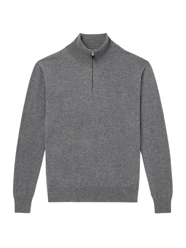 Photo: Canali - Cashmere Half-Zip Sweater - Gray