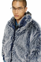 Diesel Shaggy winter jacket - Winter Jackets Mens in Blue