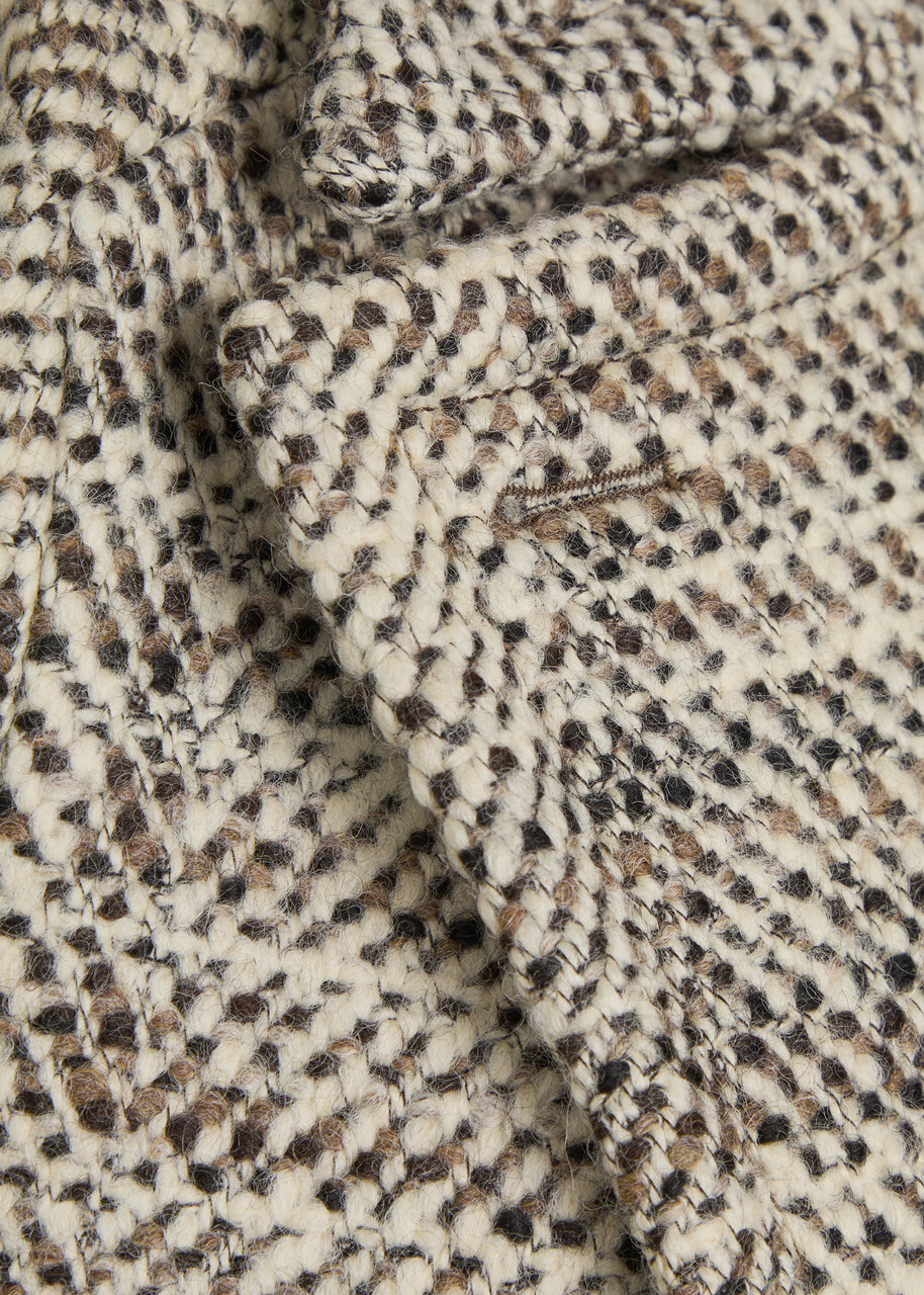 Joseph Florent Crosshatch Wool-blend Coat Brown