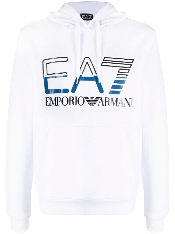 Photo: EA7 - Logo Cotton Blend Hoodie