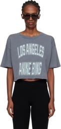 ANINE BING Gray Johnny Cropped T-shirt