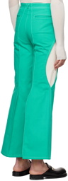 HEAD OF STATE Green & White Ojo Trousers