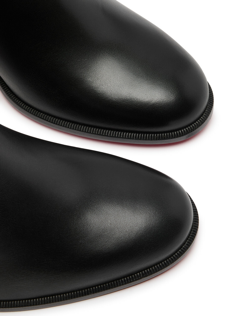 Christian Louboutin CL Chelsea Booty 70 Leather Ankle Boots Black