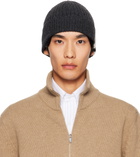 Thom Browne Gray Cashmere 4-Bar Cuff Beanie