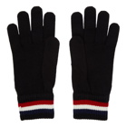 Moncler Black Wool Corporate Gloves