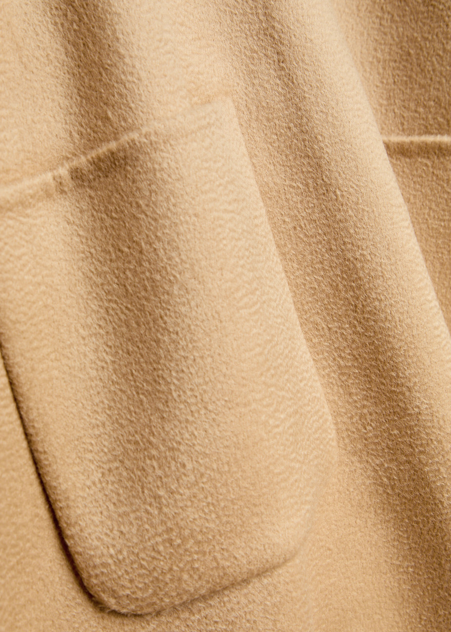 Eileen Fisher Belted Wool Coat Beige