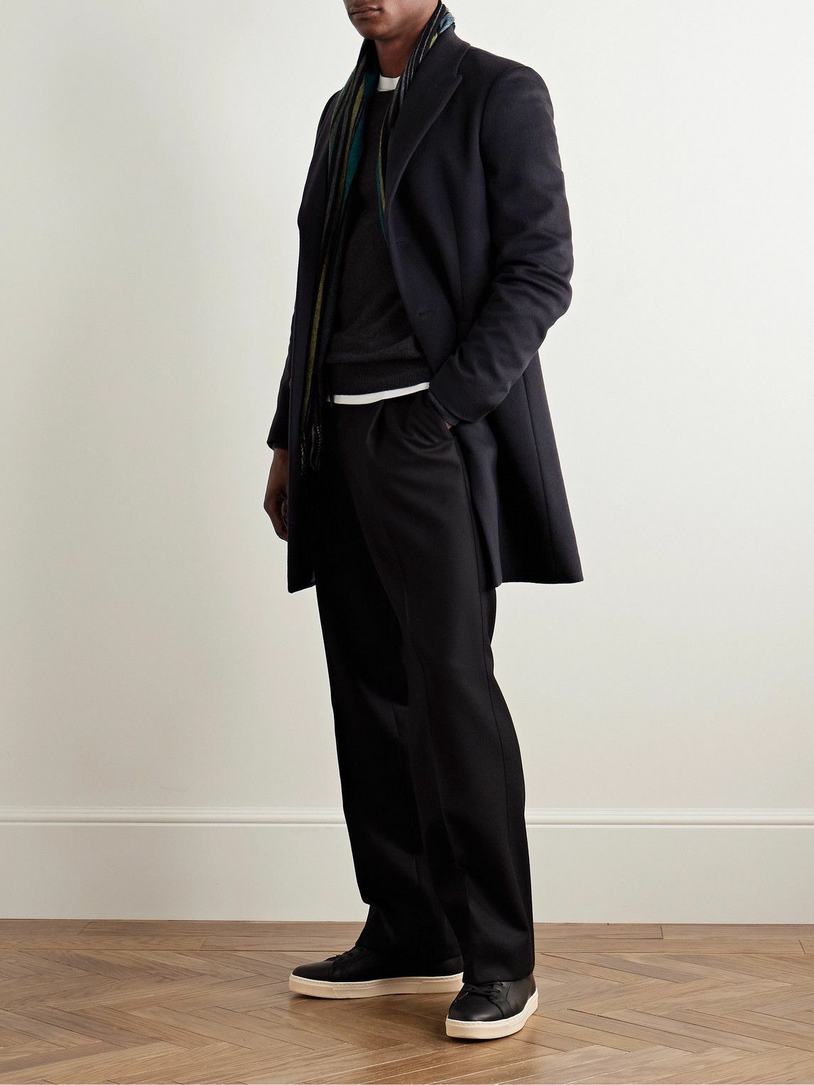 Paul Smith - Slim-Fit Wool and Cashmere-Blend Felt Coat - Black