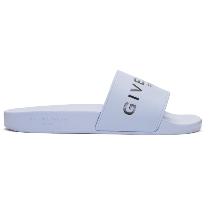 Givenchy Blue Logo Slides Givenchy