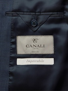 Canali - Super 130s Unstructured Wool and Cotton-Blend Suit Jacket - Blue