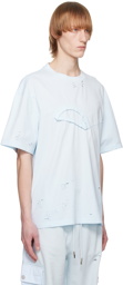 Feng Chen Wang Blue Distressed T-Shirt