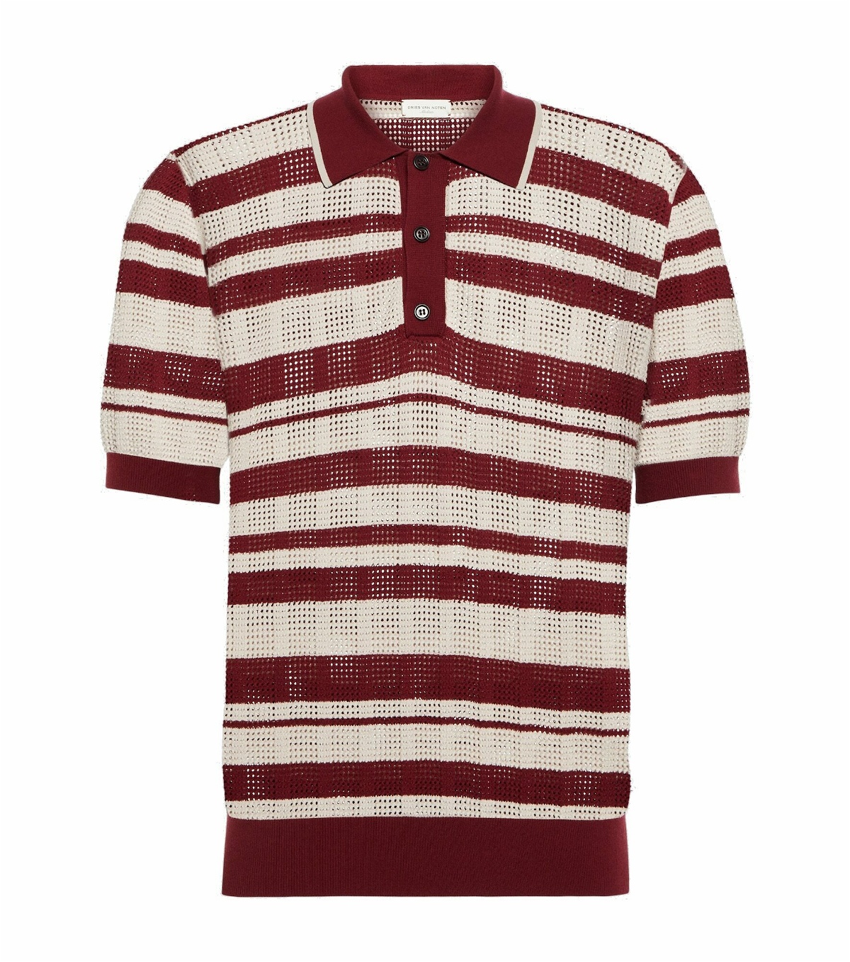 Photo: Dries Van Noten - Striped knitted polo shirt
