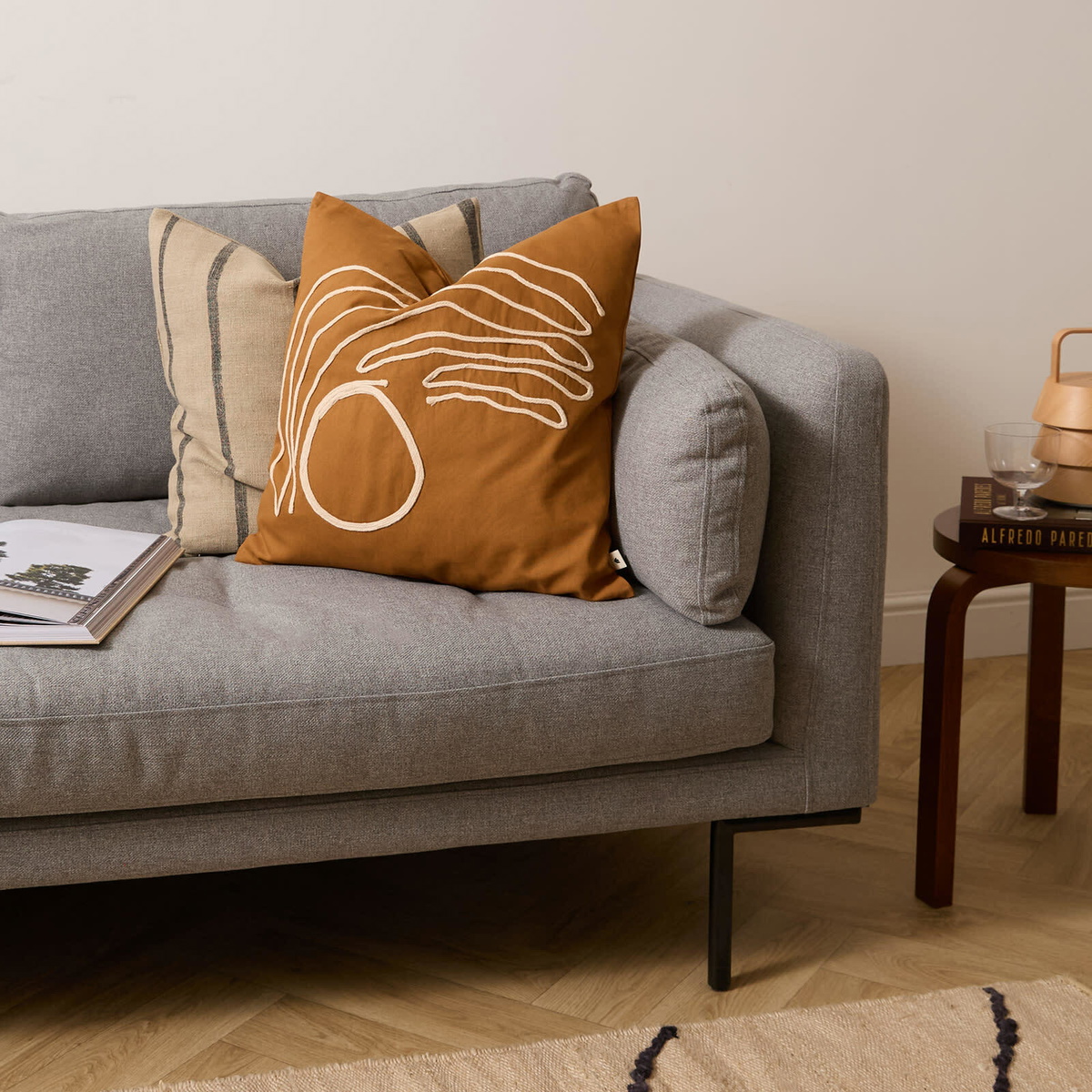 ferm LIVING Jot Cushion in Aged Gold 