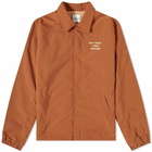 Drole de Monsieur Men's Drôle de Monsieur Not From Paris Fleece Lined Coach Jacket in Caramel