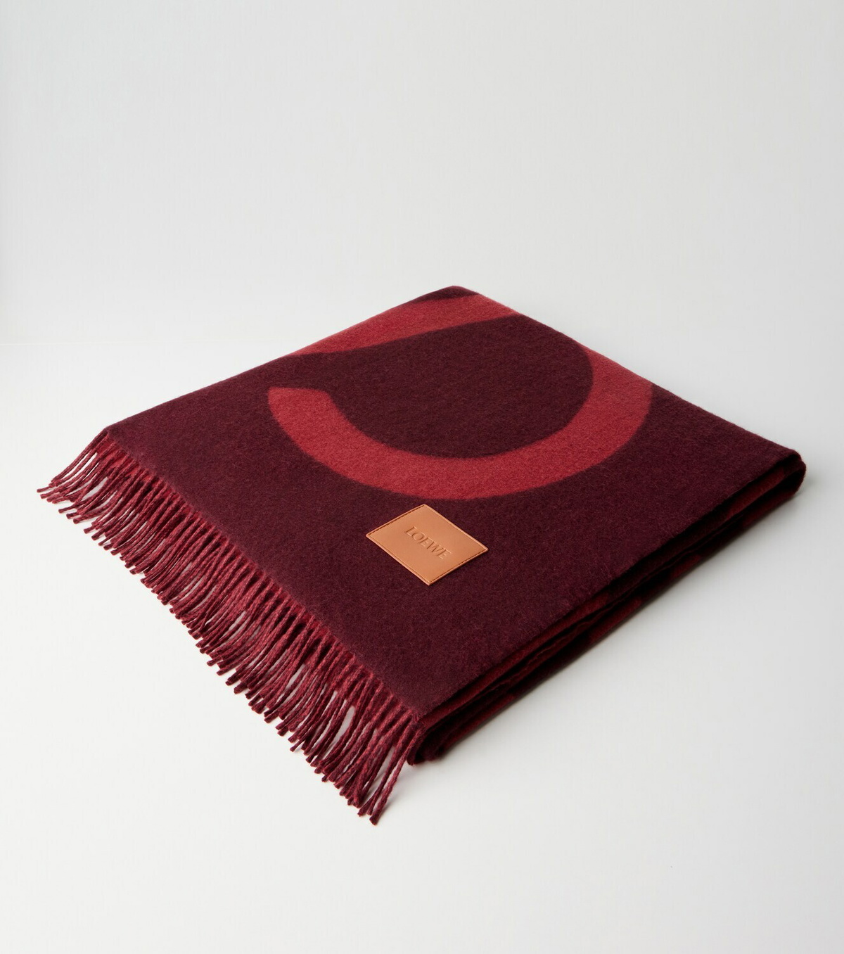Loewe Anagram fringed wool and cashmere throw