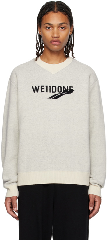 Photo: We11done Gray Crewneck Sweater