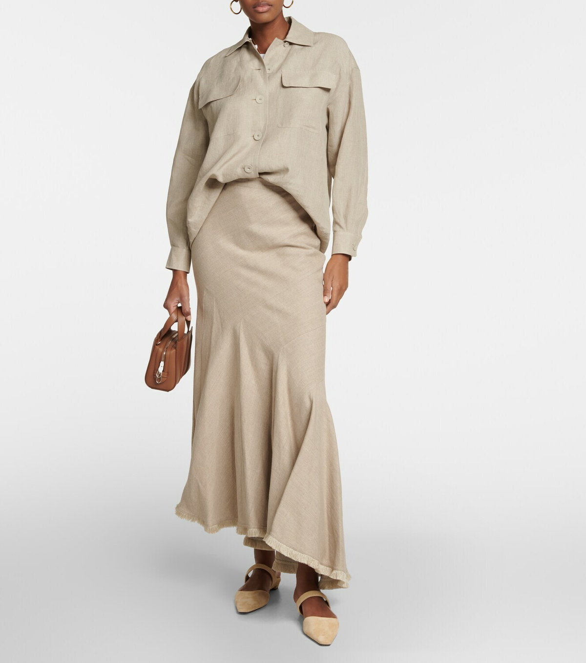 Max Mara - Mermaid linen maxi skirt Max Mara