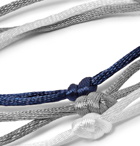 Rubinacci - Set of Three Silk Ribbon Bracelets - Men - Navy