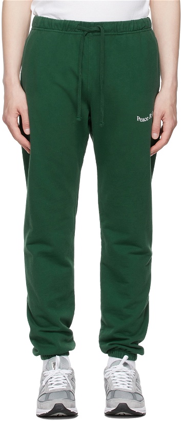 Photo: Museum of Peace & Quiet SSENSE Exclusive Green Word Mark Lounge Pants