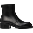 LEMAIRE Black Zipped Ankle Boots