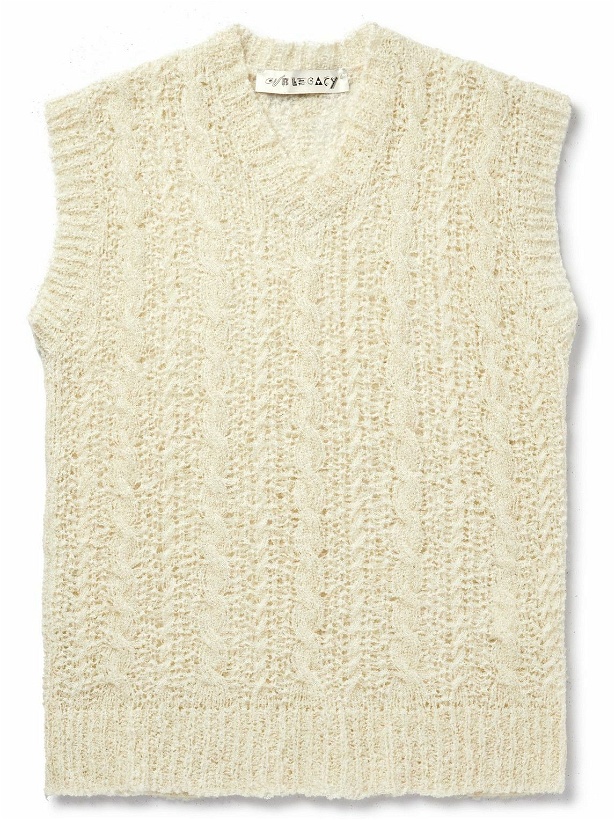 Photo: Our Legacy - Cable-Knit Sweater Vest - Neutrals