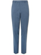 Zegna - Trofeo Straight-Leg Wool-Blend Seersucker Suit Trousers - Blue