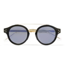 Cutler and Gross - Round-Frame Gold-Tone and Acetate Sunglasses - Men - Black
