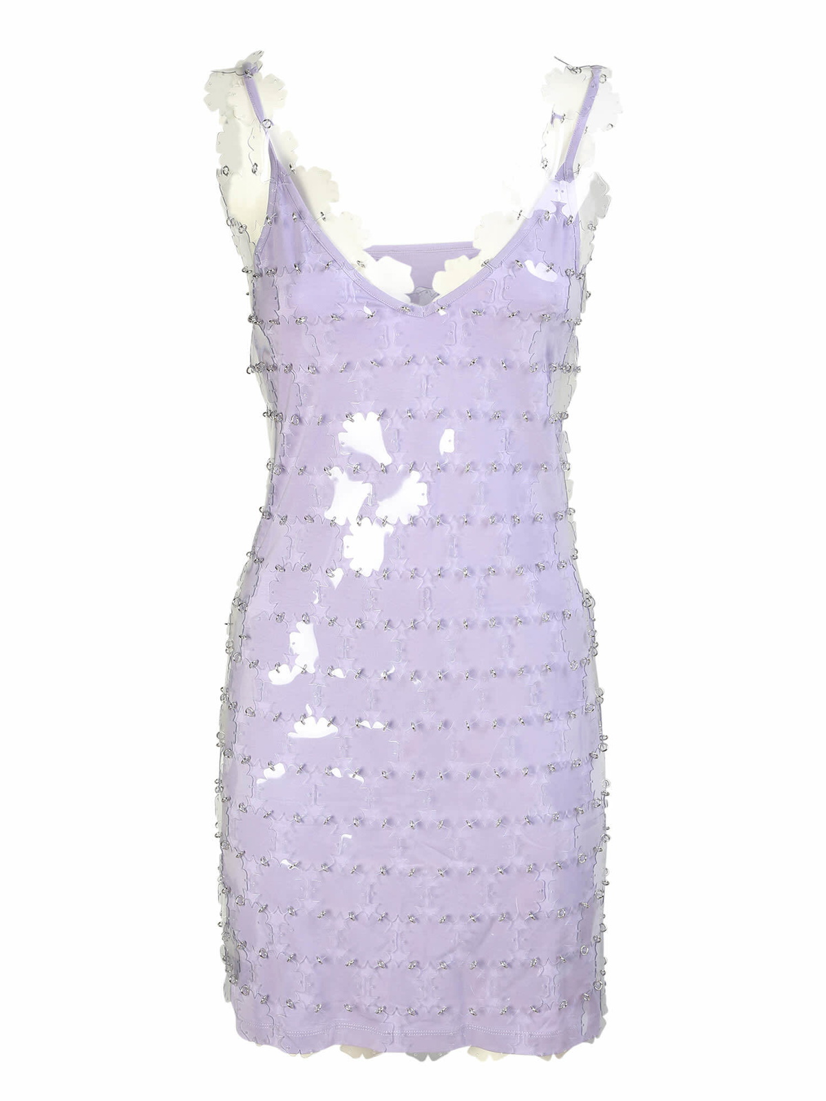 RABANNE Lace L/s Boat Neck Mini Dress Paco Rabanne