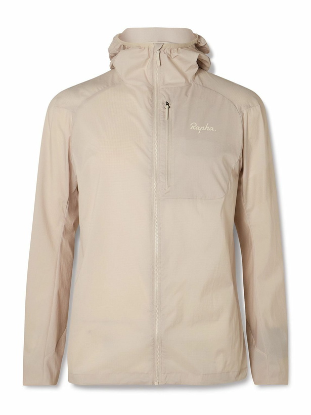 Photo: Rapha - Trail Logo-Print DWR-Coated Nylon-Ripstop Hooded Jacket - Neutrals