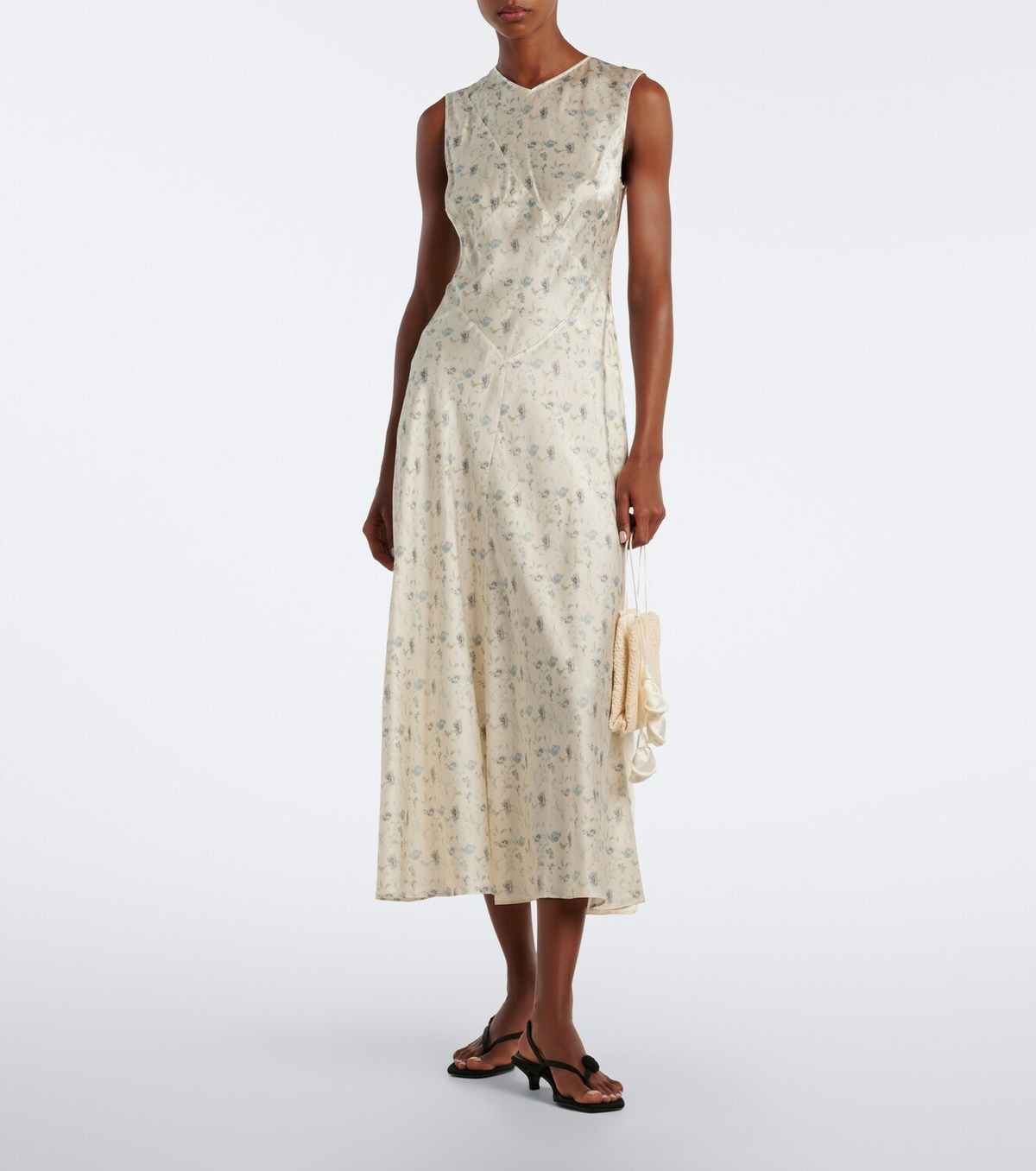 Dôen Adelana floral silk midi dress