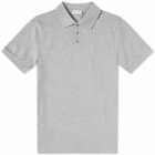 Saint Laurent Men's Classic YSL Polo Shirt in Grey