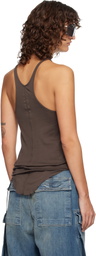 Rick Owens DRKSHDW Gray Temple Racer Back Tank Top